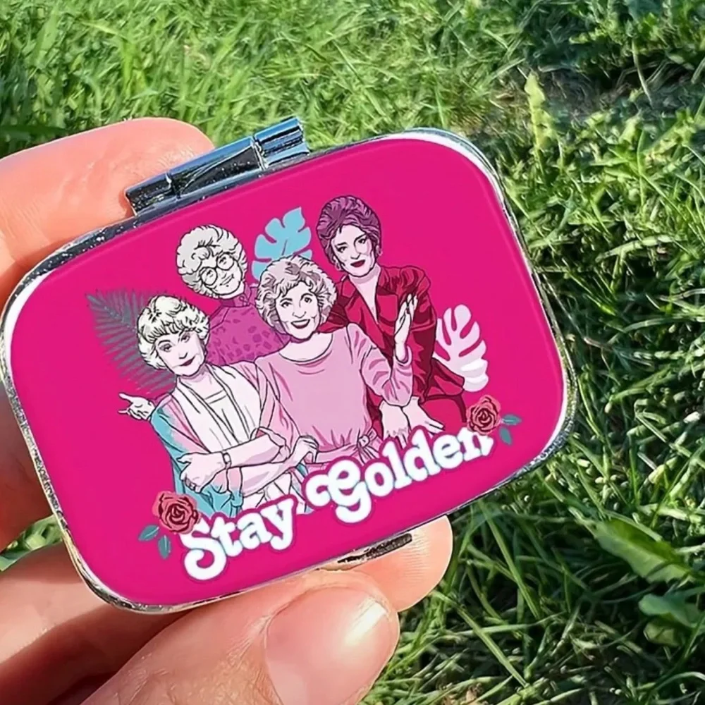 NEW| Pill Box Stay Golden Girls Portable Pill Case Medicine Trinket Organizer
